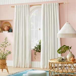 Opalhouse Jungalow Blackout Palm Fronds Chenille Curtain Panel Cream (1 panel)